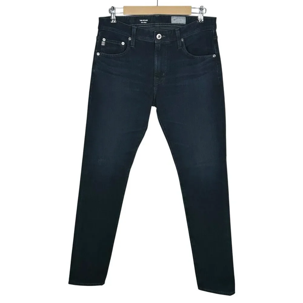 AG Adriano Goldschmied Dylan Jeans Mens 31 Blue Slim Denim 360 Dark Wash NWT